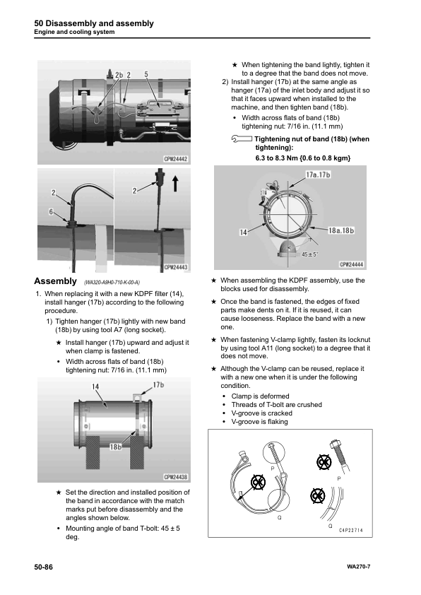 Komatsu WA270-7 Wheel Loader Workshop Manual SN 80001 and UP - Image 14