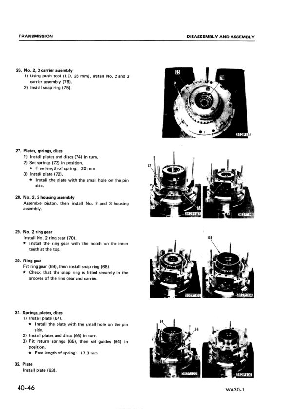 Komatsu WA30-1 Wheel Loader Workshop Manual SN 1001 and UP - Image 5