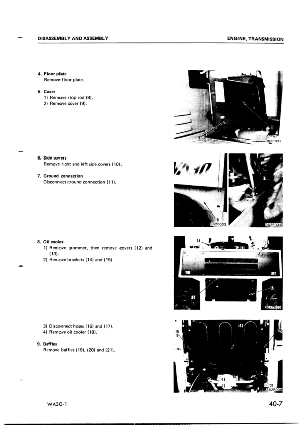 Komatsu WA30-1 Wheel Loader Workshop Manual SN 1001 and UP - Image 9