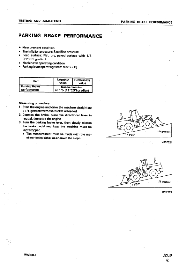 Komatsu WA300-1 WA320-1 Wheel Loader Workshop Manual SN 10001 and UP - Image 16
