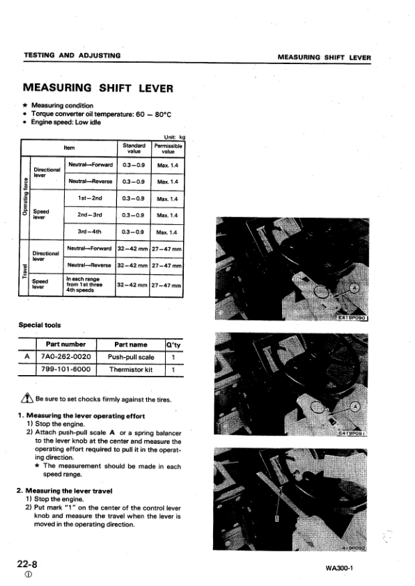 Komatsu WA300-1 WA320-1 Wheel Loader Workshop Manual SN 10001 and UP - Image 12