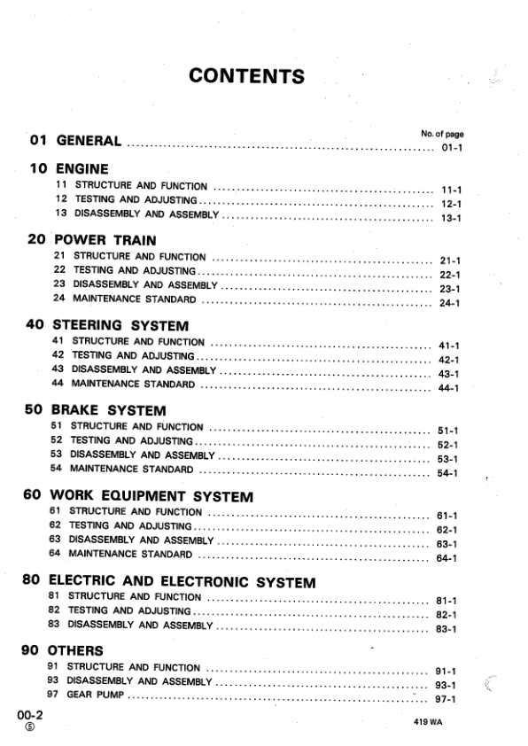 Komatsu WA300-1 WA320-1 Wheel Loader Workshop Manual SN 10001 and UP - Image 4