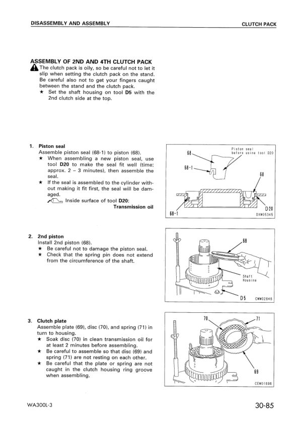 Komatsu WA300L-3 Avance Wheel Loader Workshop Manual SN 53001 and UP - Image 14