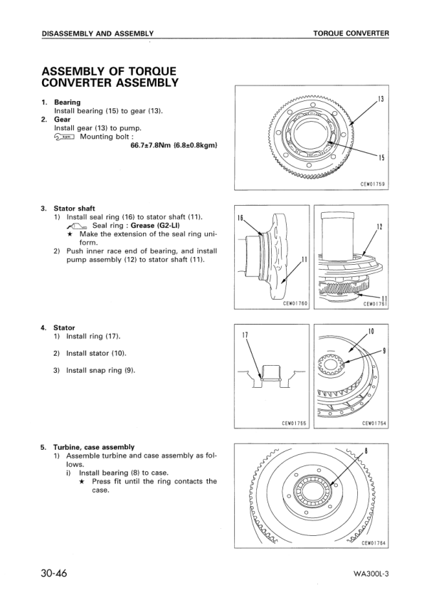 Komatsu WA300L-3 Avance Wheel Loader Workshop Manual SN 53001 and UP - Image 13
