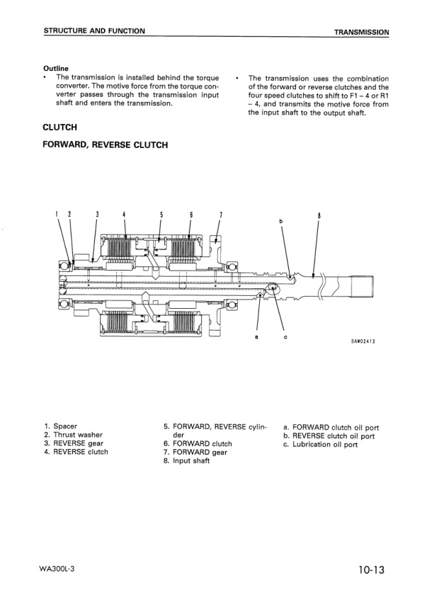 Komatsu WA300L-3 Avance Wheel Loader Workshop Manual SN 53001 and UP - Image 11