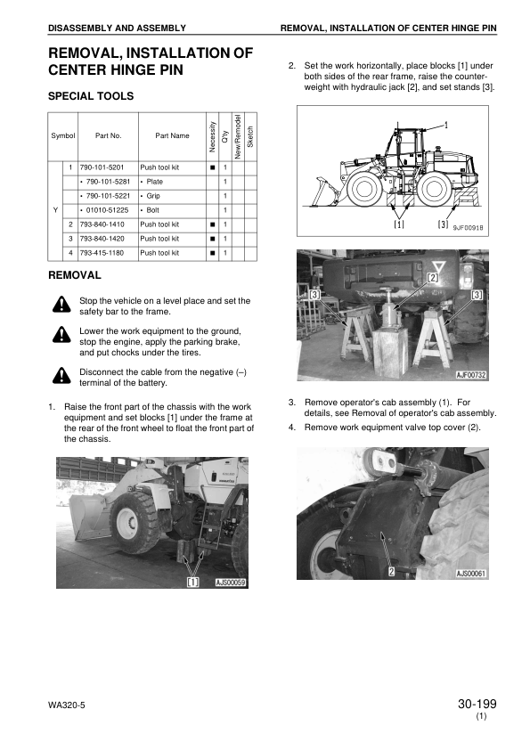 Komatsu WA320-5 Wheel Loader Workshop Manual SN 60001 and UP - Image 16