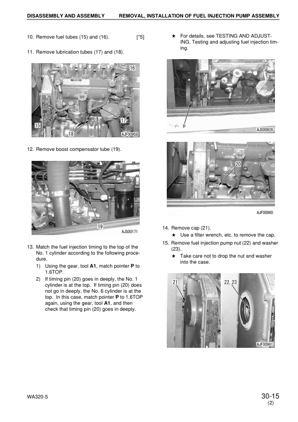 Komatsu WA320-5 Wheel Loader Workshop Manual SN 60001 and UP - Image 13