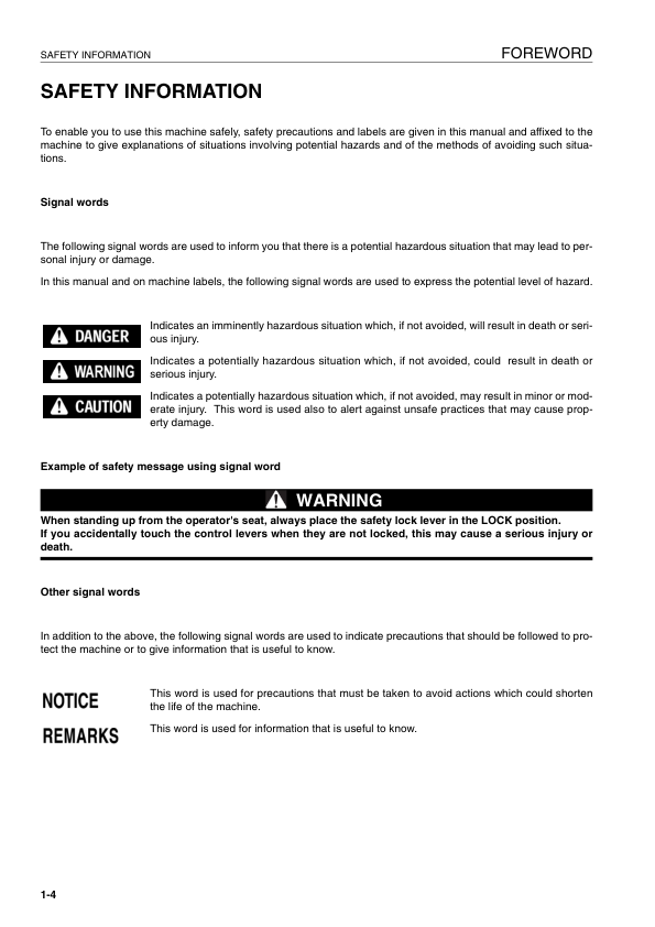 Komatsu WA320-5H Wheel Loader Operation and Maintenance Manual SN 50051 and UP - Image 5