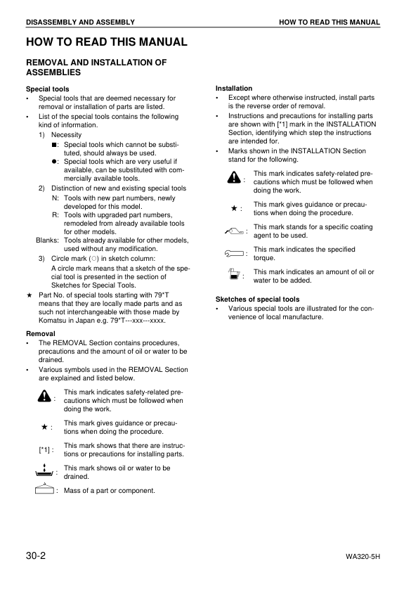 Komatsu WA320-5H Wheel Loader Workshop Manual SN H50051 and UP - Image 17