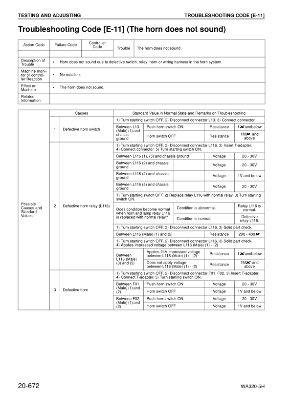 Komatsu WA320-5H Wheel Loader Workshop Manual SN H50051 and UP - Image 15