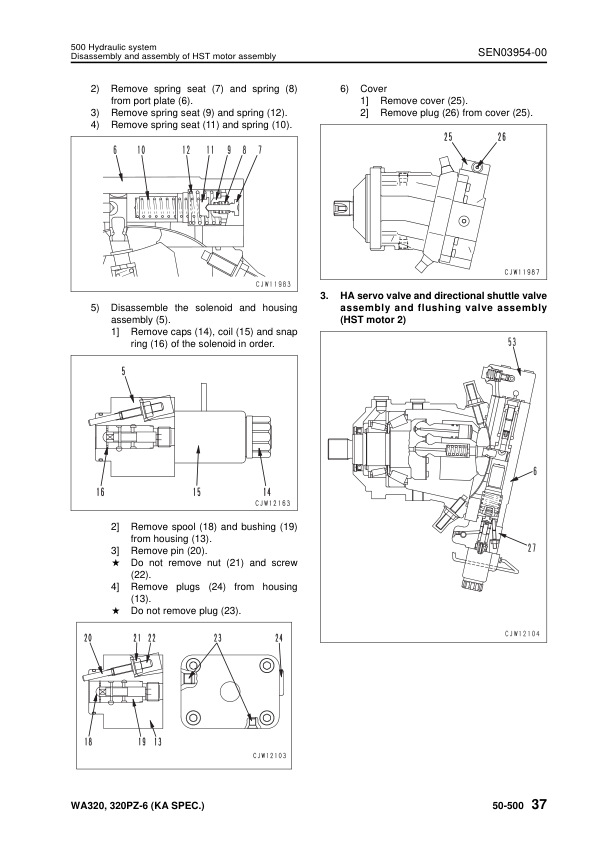Komatsu WA320-6 WA320PZ-6 Wheel Loader Workshop Manual SN 70001 and UP SEN03911-03 - Image 13