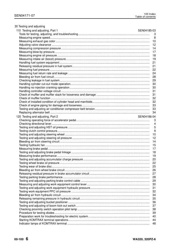 Komatsu WA320-6 WA320PZ-6 Wheel Loader Workshop Manual SN 70001 and UP SEN04162-07 - Image 9