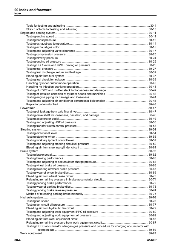 Komatsu WA320-7 Wheel Loader Workshop Manual SN 80001 and UP - Image 7