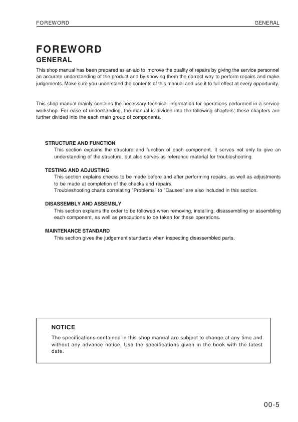 Komatsu WA380-3 Wheel Loader Workshop Manual SN H20051 and UP - Image 5