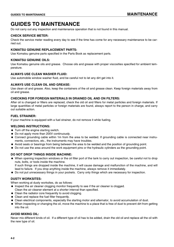 Komatsu WA380-5H Wheel Loader Operation and Maintenance Manual SN H50051 and UP - Image 9