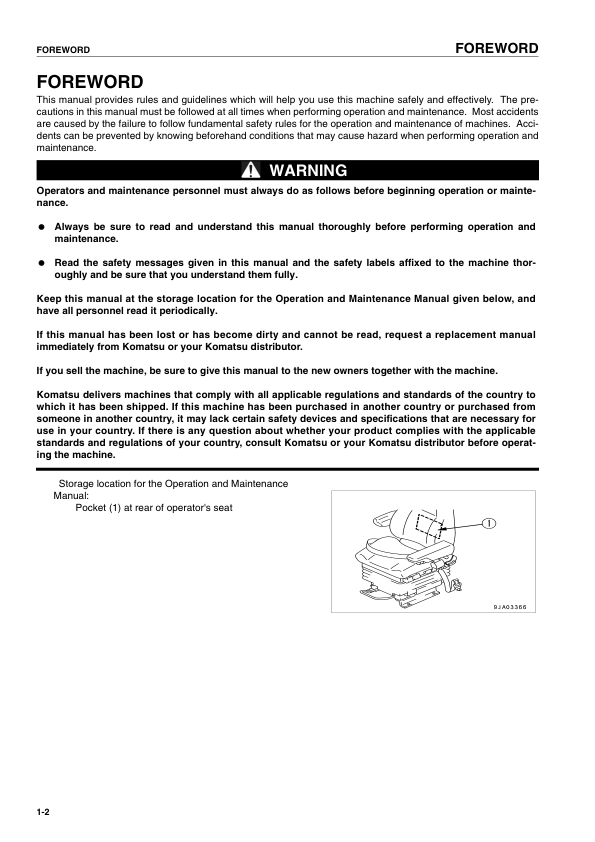Komatsu WA380-5H Wheel Loader Operation and Maintenance Manual SN H50051 and UP - Image 4