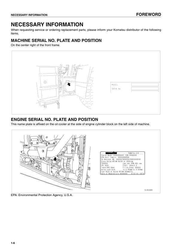 Komatsu WA380-5H Wheel Loader Operation and Maintenance Manual SN H50051 and UP - Image 7