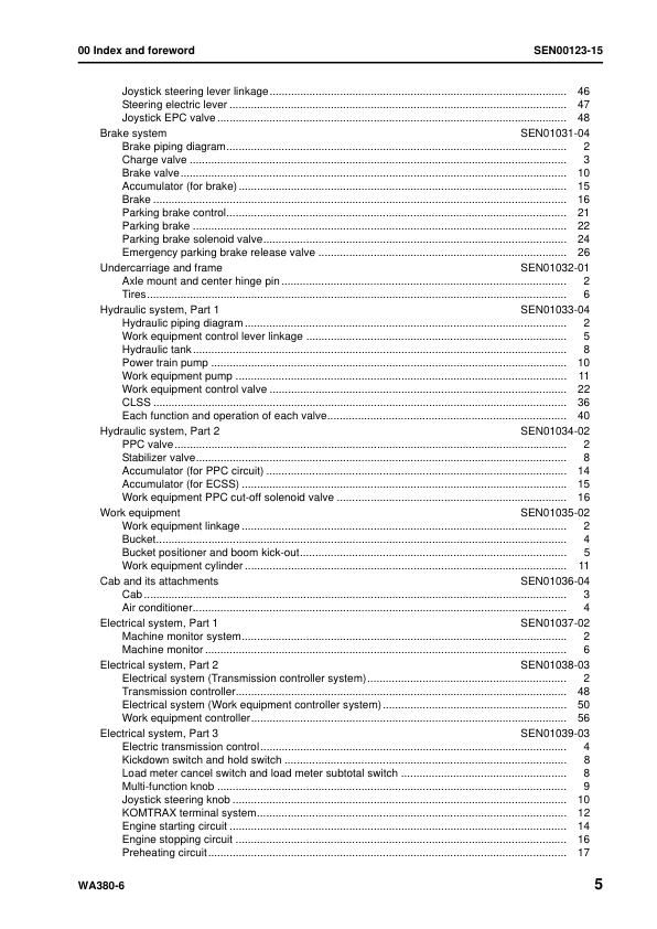 Komatsu WA380-6 Wheel Loader Workshop Manual SN 65001 and UP SEN00114-15 - Image 8