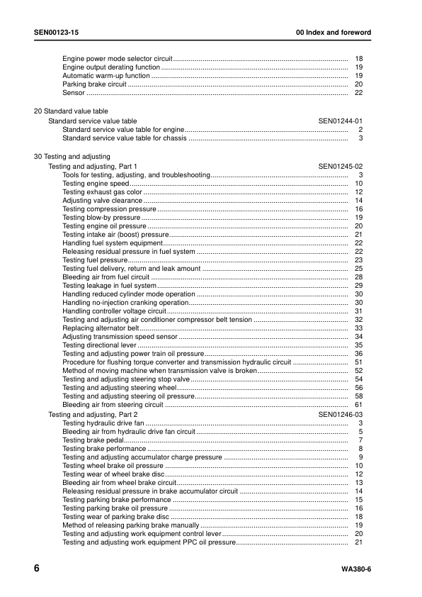 Komatsu WA380-6 Wheel Loader Workshop Manual SN 65001 and UP SEN00114-15 - Image 9