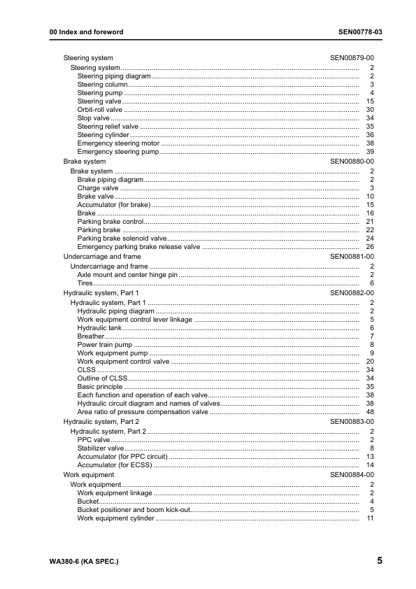 Komatsu WA380-6 Wheel Loader Workshop Manual SN 65001 and UP SEN00769-03 - Image 8
