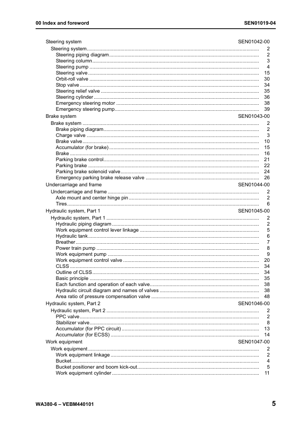 Komatsu WA380-6 Wheel Loader Workshop Manual SN H60051 and UP - Image 8
