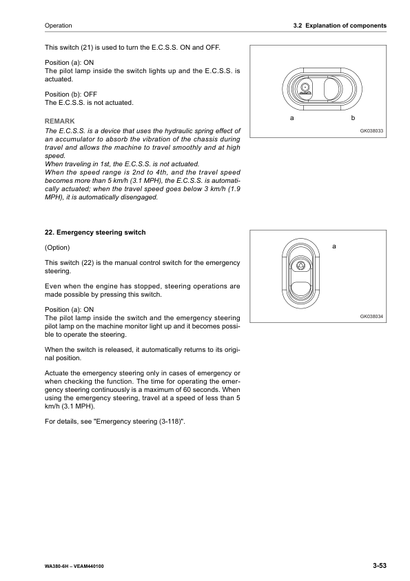 Komatsu WA380-6H Wheel Loader Operation and Maintenance Manual SN H60051 and UP - Image 7