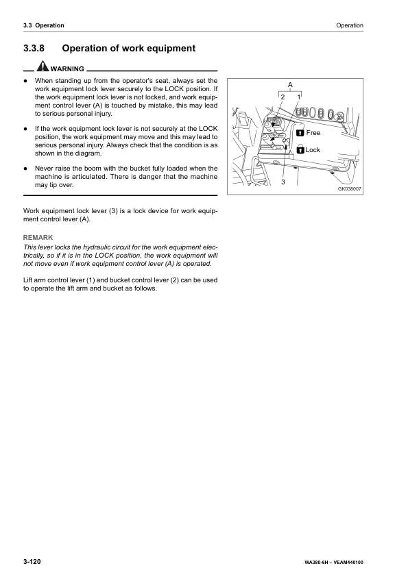 Komatsu WA380-6H Wheel Loader Operation and Maintenance Manual SN H60051 and UP - Image 8