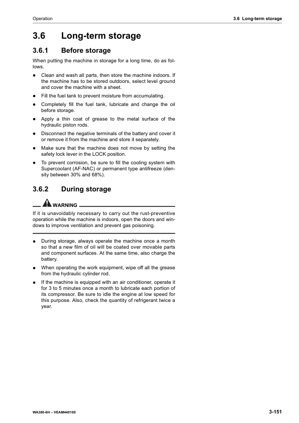 Komatsu WA380-6H Wheel Loader Operation and Maintenance Manual SN H60051 and UP - Image 9