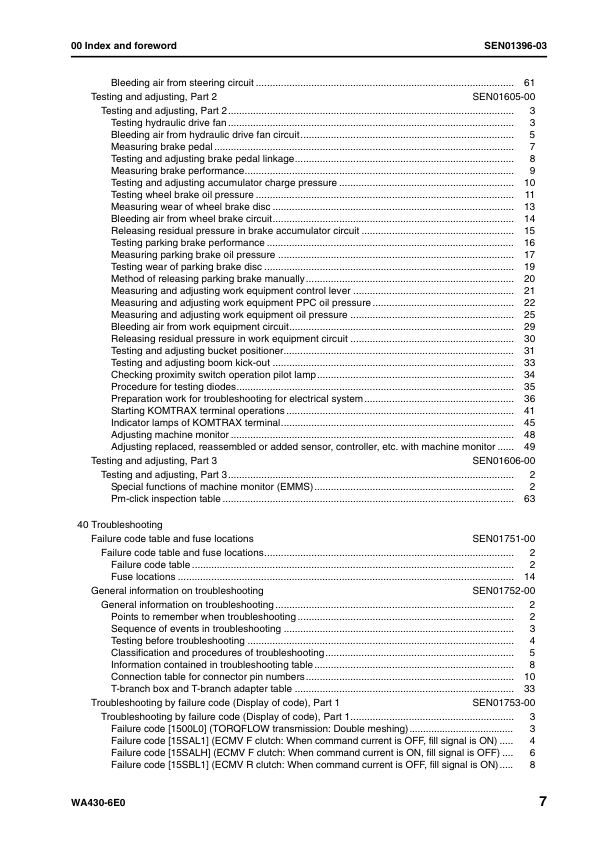 Komatsu WA430-6E0 Wheel Loader Workshop Manual SN H60266 and UP - Image 10