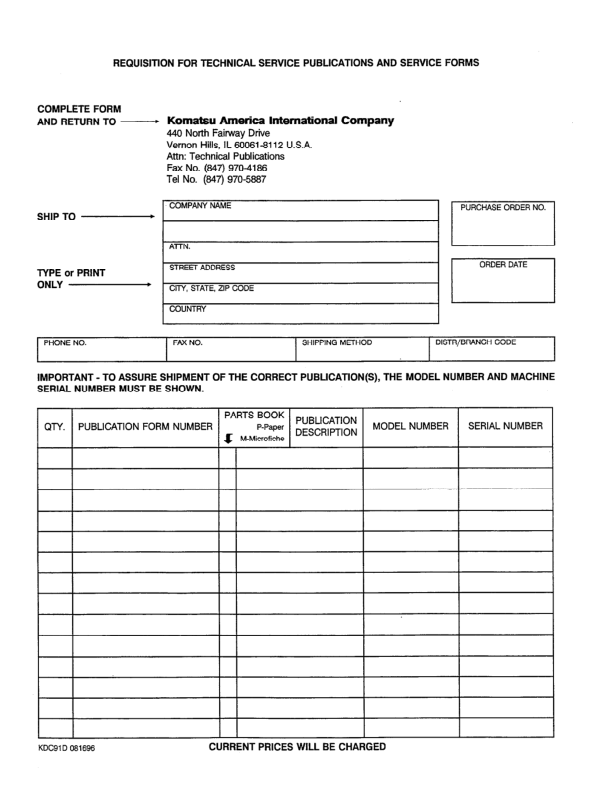 Komatsu WA450-2 Wheel Loader Workshop Manual SN A25001 and UP - Image 4