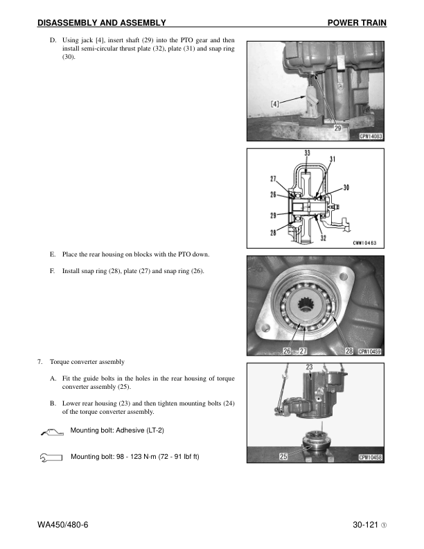 Komatsu WA450-6 WA480-6 Wheel Loader Workshop Manual SN A44001 A38001 and UP - Image 12