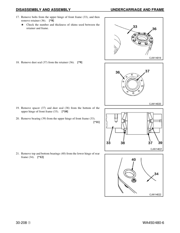 Komatsu WA450-6 WA480-6 Wheel Loader Workshop Manual SN A44001 A38001 and UP - Image 13