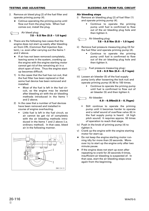 Komatsu WA470-5 WA480-5 Wheel Loader Workshop Manual SN 70001 80001 and UP SEBM024412 - Image 16