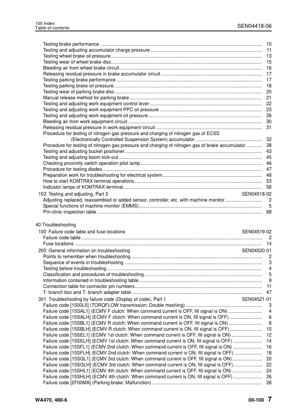 Komatsu WA470-6 WA480-6 Wheel Loader Workshop Manual SN 90001 and UP - Image 10