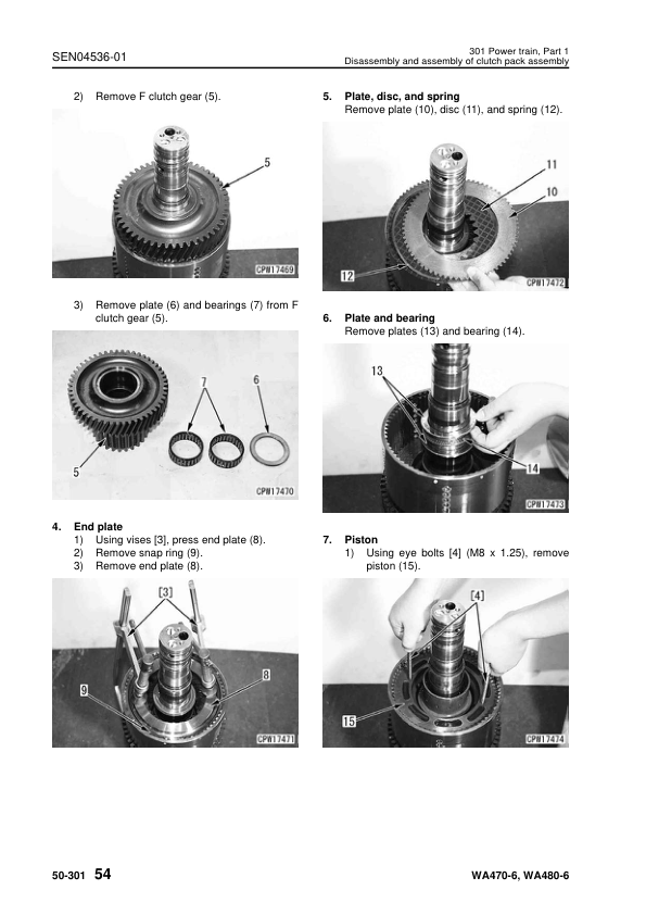 Komatsu WA470-6 WA480-6 Wheel Loader Workshop Manual SN 90001 and UP - Image 14