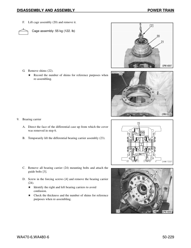 Komatsu WA470-6 WA480-6 Wheel Loader Workshop Manual SN A46001 A48001 and UP - Image 12