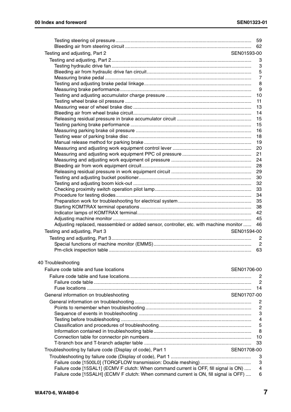 Komatsu WA470-6 WA480-6 Wheel Loader Workshop Manual SN H50051 H60051 and UP - Image 10