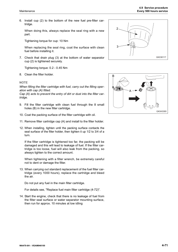 Komatsu WA470-6 Wheel Loader Operation and Maintenance Manual SN H50051 and UP - Image 8