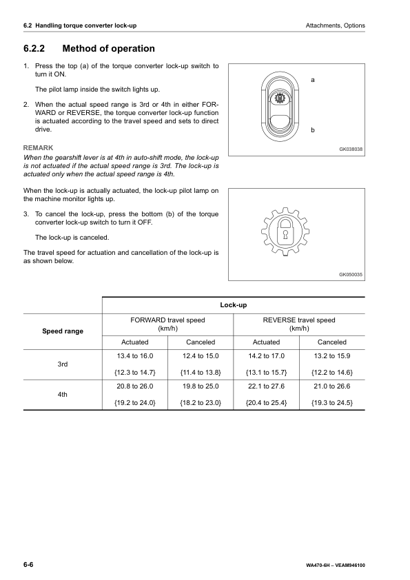 Komatsu WA470-6 Wheel Loader Operation and Maintenance Manual SN H50051 and UP - Image 9