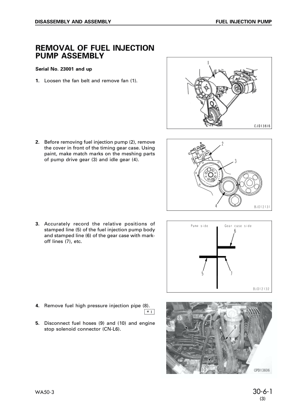 Komatsu WA50-3 Avance Wheel Loader Workshop Manual SN 21450 and UP - Image 13