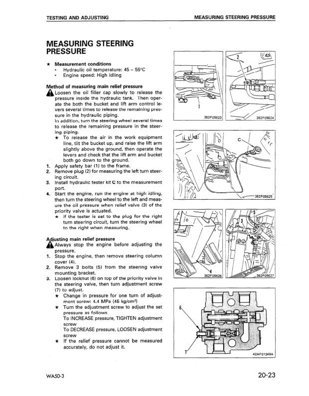 Komatsu WA50-3 Avance Wheel Loader Workshop Manual SN 21450 and UP - Image 12