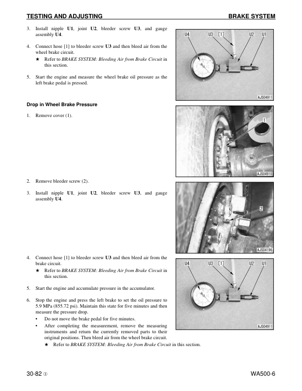 Komatsu WA500-6 Wheel Loader Workshop Manual SN A92001-A92999 - Image 13
