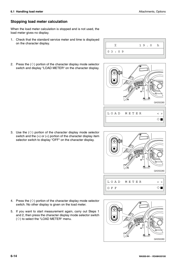 Komatsu WA500-6H Wheel Loader Operation and Maintenance Manual SN H60051 and UP - Image 13