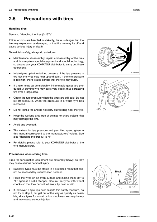 Komatsu WA500-6H Wheel Loader Operation and Maintenance Manual SN H60051 and UP - Image 15