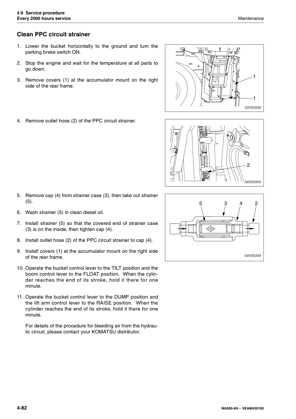Komatsu WA500-6H Wheel Loader Operation and Maintenance Manual SN H60051 and UP - Image 12
