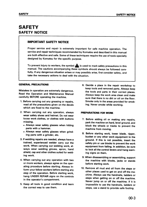 Komatsu WA600-3 Avance Wheel Loader Workshop Manual SN 50363 and UP - Image 4