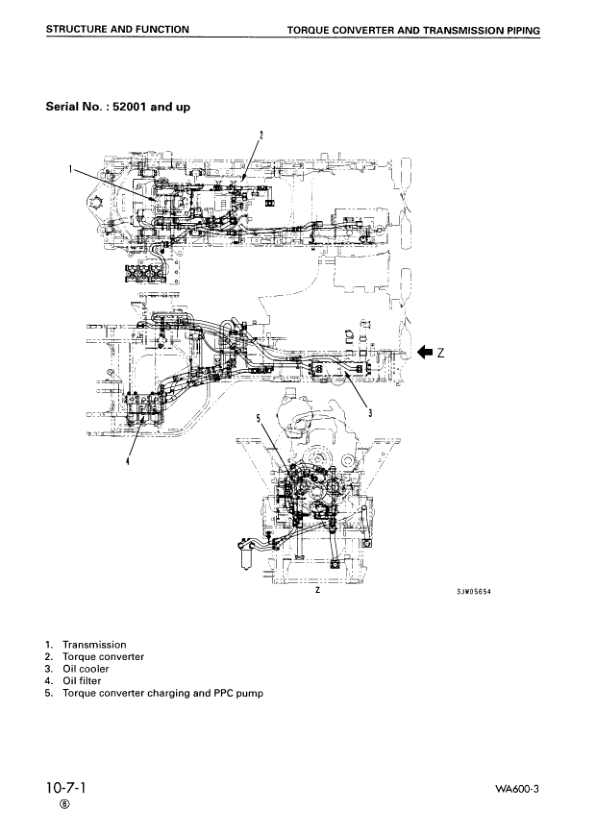 Komatsu WA600-3 Wheel Loader Workshop Manual SN 50001 and UP SEBM013218 - Image 16