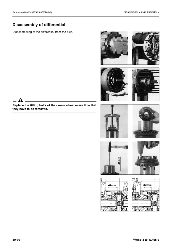 Komatsu WA65-3 Parallel Lift WA75-3 WA85-3 WA90-3 WA95-3 Wheel Loader Workshop Manual - Image 8