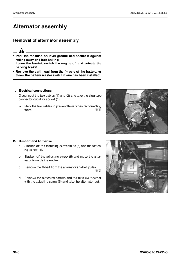 Komatsu WA65-3 Parallel Lift WA75-3 WA85-3 WA90-3 WA95-3 Wheel Loader Workshop Manual - Image 6
