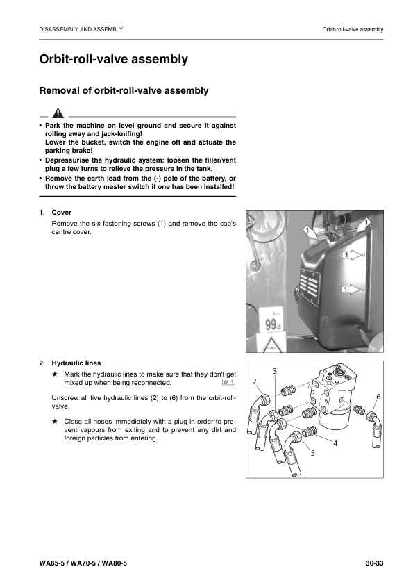 Komatsu WA65-5 WA70-5 WA80-5 Wheel Loader Workshop Manual SN H50051 and UP - Image 9